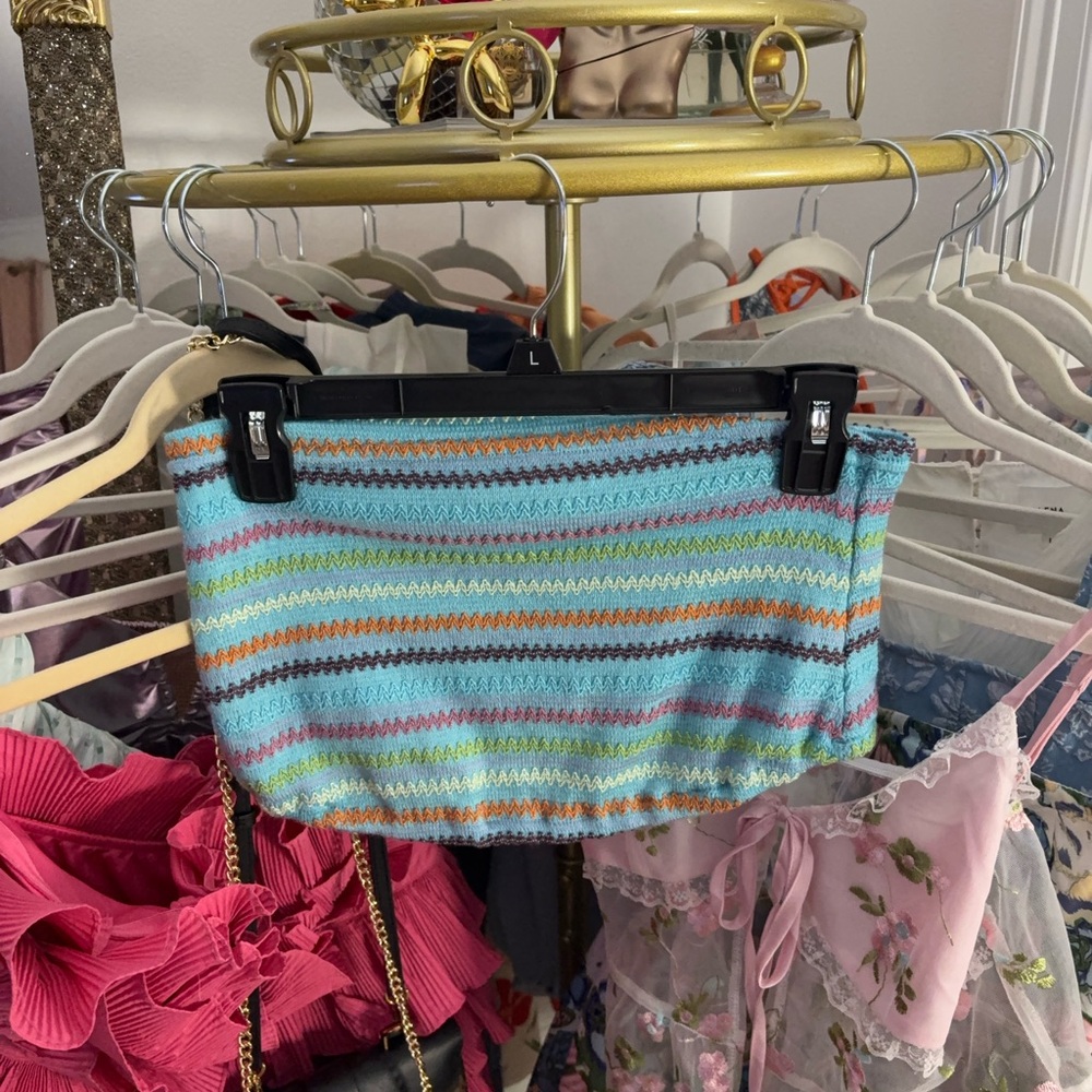 SHEIN Multicolor Striped Crop Top
